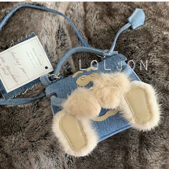 READYMADE MONSTER DOLL BAG Rare DENIM HERMES KELLY DOLL - Picture 5 of 7